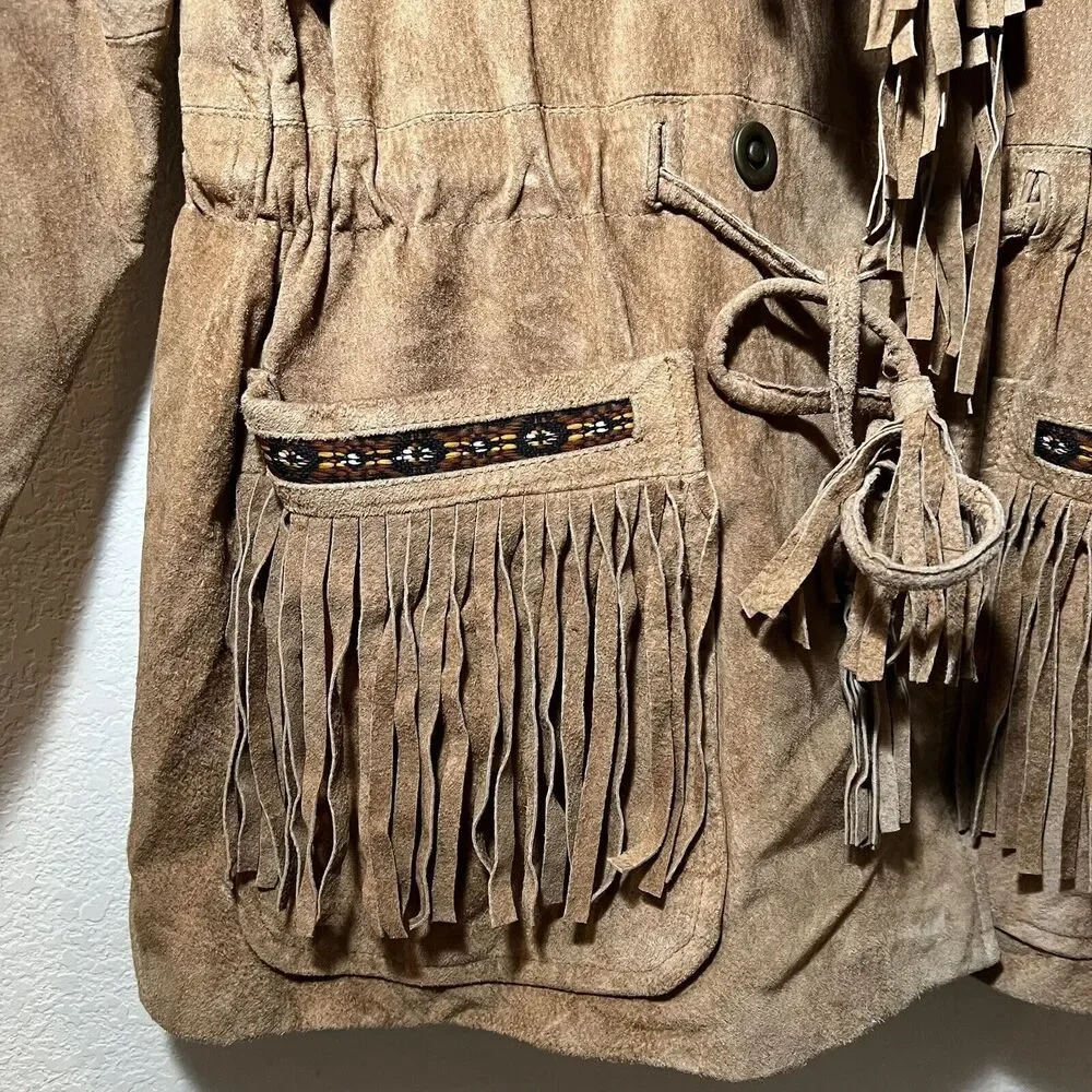 Scully Womens Suede Fringe Jacket Size 14 - Picture 4 of 7
